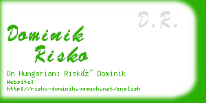 dominik risko business card